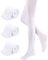 KEREDA Mädchen Kinder Strumpfhose Feinstrumpfhose Ballett Tanzstrumpfhose mit Fuß 110-170 3er Pack, Weiß, 128-152