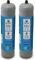 Bouteille Co2 pour gazeur 600 g jetable raccord M11 x 1 pour distributeurs - gazeurs eau pétillante, récipient en acier N° 2 bouteilles