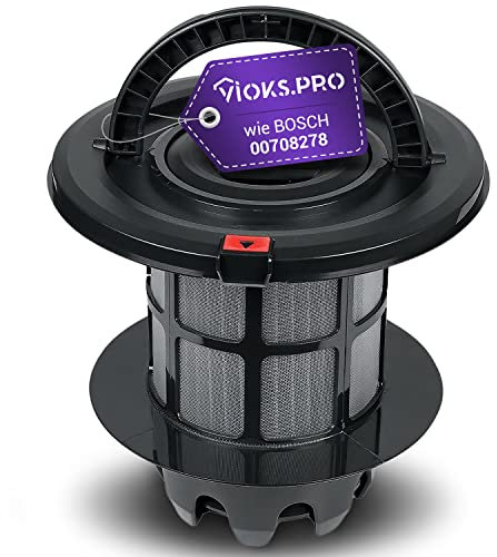 Vioks.pro Abluftfilterzylinder 205mmØ Ersatz für Bosch Filter 00708278 & Bosch Staubsauger Filter für Bosch Staubsauger - Bosch Relaxx Pro Silence