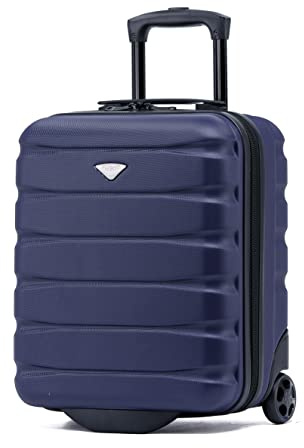 Flight Knight Lightweight 2 Wheel ABS Hard Case Suitcases Cabin Carry On Hand Luggage Approved for Over 100 Airlines Including British Airways, Ryanair & easyJet Approved Free Carry On 45x36x20cm