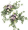 Ling's Moment 2PCS Artificial Floral Swags Centerpieces Wedding Flower Purple Rose Garland Greenery Arrangements for Sweetheart Head Table Decor Car Wall Window Arch Garden Decor Lilac & Gold