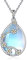 YAFEINI 925 Sterling Silber Mondstein Kette Halskette Filigrane Träne Blume Anhänger Halskette Schmuck für Damen Mädchen (I-Blume Mondstein Kette)