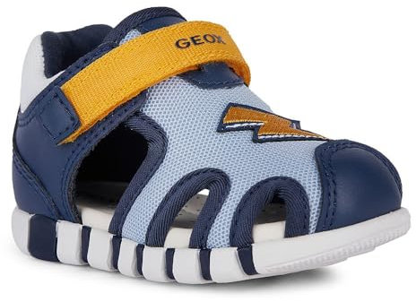 Geox Bébé garçon B Sandal Iupidoo Boy, Lt Navy Yellow, 22 EU