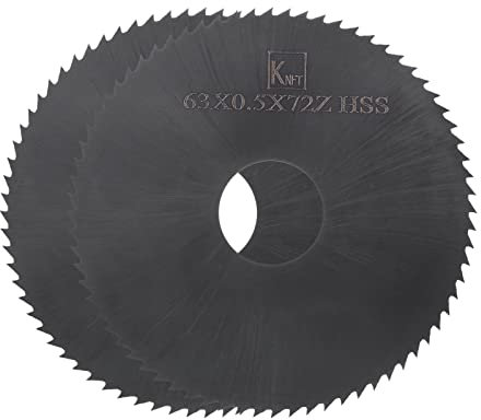 QUARKZMAN 2pcs Circulaire Scie Lames 63mm x 16mm x 0.5 mm 72 Dents Nitrure Revêtu Haute Vitesse Acier (HSS) Fraisage Fraises pour Aluminium Alliage Métal Plastique Bois