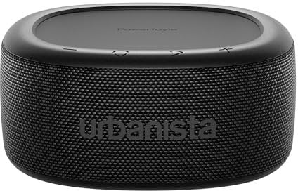 Urbanista Malibu Kabelloser Bluetooth-Lautsprecher, solarbetriebener Lautsprecher mit endloser Wiedergabe, tragbarer Lautsprecher, wasserdicht IPX67, Tastensteuerung, Bluetooth 5.2 Dual Pairing