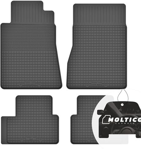 moto-MOLTICO Gummimatten Auto, 4-teiliges Set, Allwetter Gummi Fußmatten mit Rand, Antirutsch & Wasserfest Autoteppiche - passend für Mercedes A W169 2004-2011
