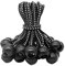 25pc Spanngummi mit Kugel (Schwarz und weiß 150 mm) für Zelte, Planen, Plakate. Planenspanner, Expanderschlingen, Planenhalter, Planengummi, Gummispanner, Zeltgummi