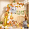 1. Geburtstag Junge Mädchen 1 Jahr Dschungel Geburtstag Dekoration Waldtiere, Safari Luftballons 1 Kindergeburtstag Deko Wild One Geburtstag Deko,Tiere Geburtstagsdeko