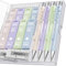 Four Candies Pastell-Druckbleistift-Set mit Etui, 4x 0,7 mm Schnellklick Minenbleistifte, 480 HB Bleistiftminen, 2 Radiergummis und 12 Ersatzradiergummis für Kinder zum Zeichnen