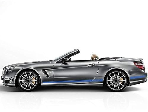 Karosserie Kofferraum Dekoration Aufkleber Taille Linien Aufkleber Tür Seitendekor Aufkleber für Mercedes Benz SL Classe R230 R231 SL500 SL350 AMG,C-Blue
