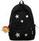 SIFRTOA Grunge Rucksack mit bezauberndem Accessoire, ästhetischer Rucksack, niedlicher Rucksack, wasserdicht, Schwarz, Modern, minimalistisch