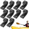 Kayak Lashing Hooks, Elastic Lashing Hooks, 10pcs Tie Down Hook Nylon J Hooks | 5mm Screw Hole, Spare Parts, Kayak Accessories for Canoes,