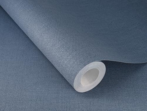 Rasch Tapeten 633160 - Unitapete aus Vlies in Dunkelblau aus der Kollektion Color your life - 10,05 m x 0,53 m (LxB)