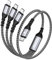 NINGKPOW 100W USB C Multi Charger Cable Short [50CM] 3 in 1 Charging Cable Multi USB Charger Lead with USB C PD [100W]+Lightning[27W]+Micro[10W] for iPhone 15/14, Samsung S24, MacBook, Pad Pro, LG