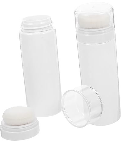 BESTonZON 2 Stk Tragbares Kosmetische Reisebehälter Kleinkind Pulver Körper Flasche Dose Mit Körperpuder Nachfüllbare Reiseflasche Make-up-behälter Plastik Weiß,Zufällige Coverfarbe