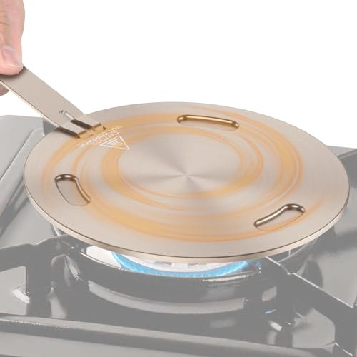 Adaptateur Casserole pour Plaque Induction 16/20/24cm Plaque pour Induction Adaptateur avec Poignée Amovible et Base Séparable pour Cuisinière Électrique Gaz Marmite Plaque pour Induction (16cm)