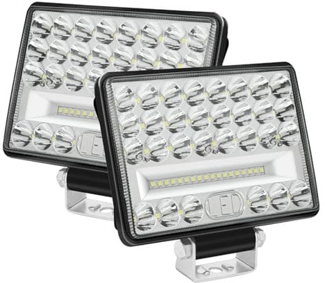 WELLIT LED Arbeitsscheinwerfer Scheinwerfer 2x6 Zoll 175w 12v 24v,LED Zusatzscheinwerfer Rückfahrscheinwerfer Flutlicht Wasserdicht IP68 Traktor SUV Auto