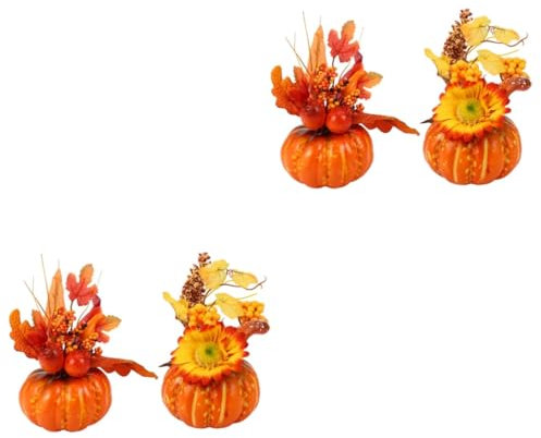 IMIKEYA 4 Stück Schaumstoff-Kürbis-Ornament Halloween- künstliche Kürbisse schäumt Kürbisse Kürbismodell Halloween Pumpkin halloweenkürbis dekorativer Kürbis Kürbisornament PVC
