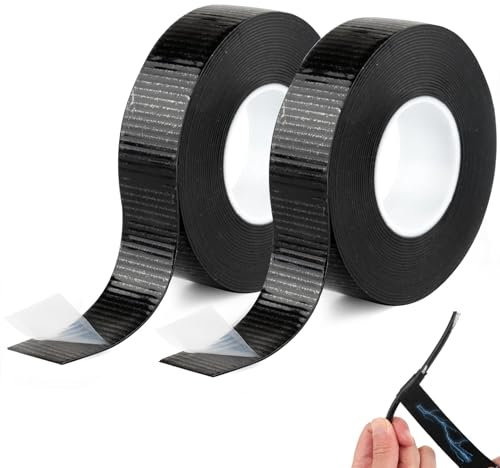 Deepton 2 Rollen Selbstverschweißendes Isolierband - 10m x 23mm x 0.8mm - Isolierband Wasserdicht Schwarz, Selbstverschweißendes Klebeband, Vulkanisierband - Zum Isolieren, Reparieren und Bündeln