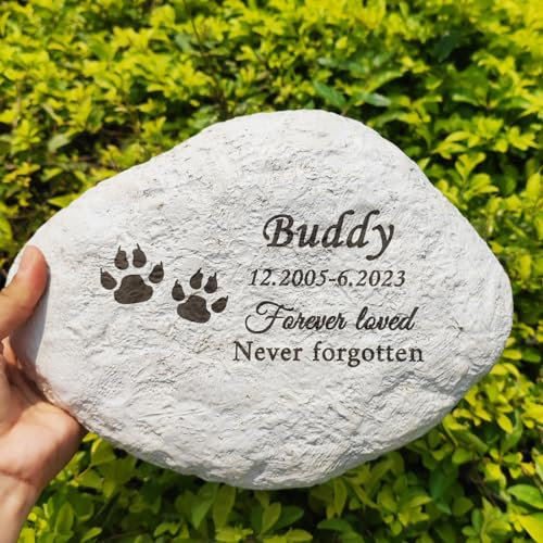 Haustier Garten Gedenkstein Hund Grabstein für Grab Katze Grabsteine und Grabmarkierungen im Freien Personalisierte Hund Gedenkstein Outdoor Haustier Grab Garten Statue Geschenke für Verlust von Haust