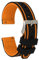 sourcing map Silicone Watch Bands 22mm Soft Quick Release Watch Bands, Black Orange