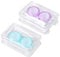 minkissy 2pcs Cute Lens Case Box Tweezers for Cleaning Contact Lenses for Travel Daily Use