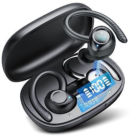 coioc Ecouteurs Bluetooth sans Fil Sport, 2024 Écouteur Bluetooth 5.3 HiFi Stéréo, Ecouteurs sans Fil avec ENC Mic, Oreillette Bluetooth Running IP7 Étanche, 50H Casque Bluetooth Écran LED