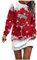 Bodybuilding-Pantalon, Robe Femme Noël Vin Drôle Multicolore Chic Hiver 3D Imprimé Moche Longue Pull Manches en Gothique Sexy Noir