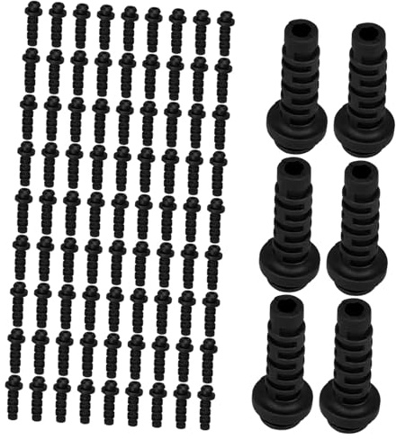 ROMISBABA 10pcs Cable Clamp Wire Cover Black Hide Wires Cable Trunking Strain Relief Connectors