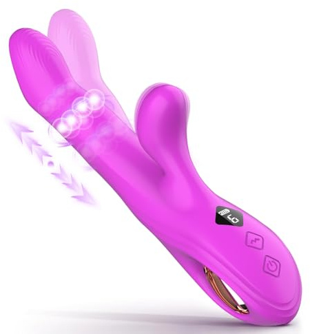 Rabbit Vibromasseurs Feminin Sex Toýs Femme Vibromasseur, Femme Clitoridien Puissant 8 Modes de Vibration Gode Vibro-masseur,Gode Femme Sex Godemichets pour Point G, Sex Toy Couple Plaisir