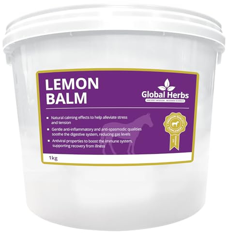 Global Herbs Lemon Balm Equine Calm, Digestive Comfort & Stress Support 1kg
