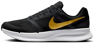 Nike Men's Swift 3 Road Running Shoes Sneaker, Black/Metallic Gold/Anthracite/White, 7 UK