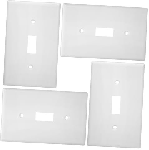 ANDRESLAD 4pcs Wall Mounted Electrical Panel Cover Toggle Switch Plate Single Light Switch Gang Home Decoration