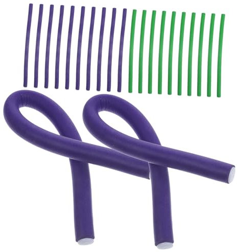 FOYTOKI 2 Stück Lockenwickler Kleine Schaumstoffstäbe Ohne Hitze Flexibel Für Langes Und Mittleres Haar Schlaf Lockenstab Haarstyling