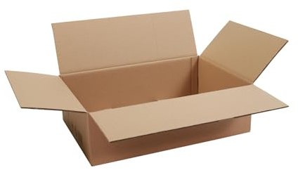 packster 80x Versandkarton Faltkarton stabil DHL Paket L 600 x 400 x 200 mm Braun