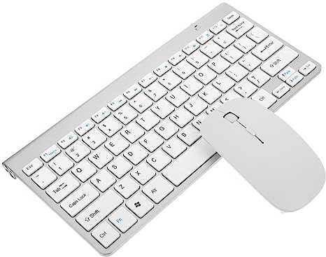 DIYEAH Clavier Et Souris sans Fil Plug and Play pour Pc Clavier Compact avec Récepteur USB Intégré Souris Silencieuse pour Utilisation Quotidienne