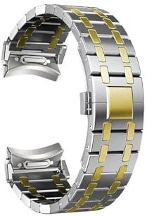 Cinturino for orologio in acciaio inossidabile No Gap Adatto for Samsung Galaxy Watch 6 5 4 / classic / 5pro(Silver gold,For Galaxy 4 44mm)