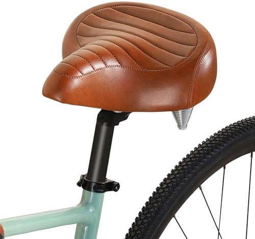 Bicycle Saddle for Men and Women, Wide Soft Flexible Bike Seat Cushion Shockproof Design, Universal Replacement Bicycle Saddles for MTB Mountain Bike Folding Bike Road Bike City Bike Exercise