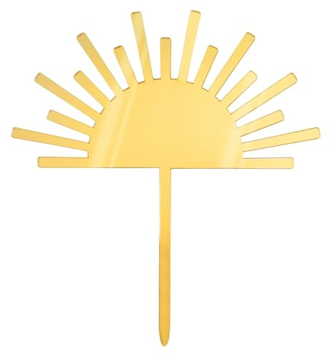 Sonnen Cake Topper Gold, Torten Deko Sonne, Tortendeko Acryl Gold, Acryl Kuchen Dekoration, Geburtstag Cake Topper Sonne, Cupcake Topper, Party Kuchendekoration