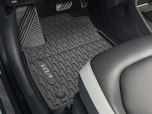 KIA EV3 GT-Line Gummimatten und Velours Fußmatten, Original Zubehör, Schwarz (Gummi KIA Logo)
