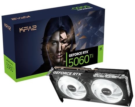 KFA2 GeForce RTX 5060 Ti 16 Go 1-Click OC, Xtreme Tuner App Control, 16 Go, GDDR7, 128 bits, DP 2.1b x 3/HDMI 2.1b/DLSS 3/Gaming