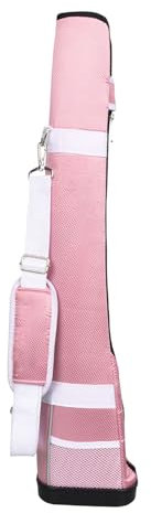 Golftasche für Junior-Golfschläger, ultraleicht (700 g) | Wasserdichtes Nylon mit Gurt | Design mit mehreren Taschen für Schläger und Zubehör (80 cm, schwarz/rosérot, 5 Jahren