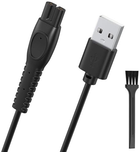 Ladegerät 5 V für Philips One Blade 360 Series QP2734 QP2724 QP2834 QP2824 QP4631 QP2720 QP4530 MG7910 MG9520 MG5910 MG9510 USB-Ladekabel (schwarz)