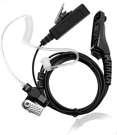 Covert - Auricolare acustico con microfono, per Motorola DP3400 DP3401 DP3600 DP3601 XPR6300 XPR6300 XPR6350 XPR6380 APX4000 APX6000 - Radio bidirezionale multipin