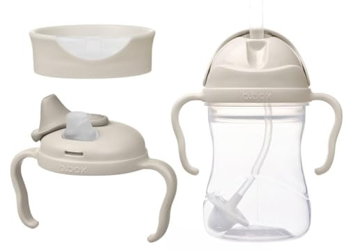 b.box Set conveniente 3 in 1 per bambini piccoli | Una tazza, tre coperchi per supportare il percorso di idratazione di neonati e bambini. Senza BPA, lavabile in lavastoviglie | Da 4 mesi | 240 ml
