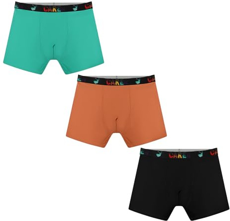Carer lot de 3 Boxers d’Incontinence Garçon avec Absorption 100 ml | Sous-vêtements Coton Lavables pour Fuites Bénin Urinaires Énurésie Taille 146-152