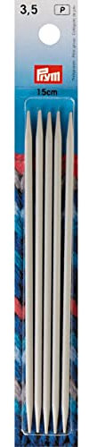 Prym Handarbeitszubehör Strumpfstricknadeln 15cm 3,5mm, Grau