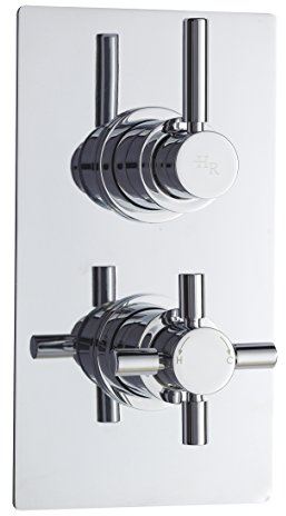 Hudson Reed A3007 Tec Pura Thermostatic Twin Valve with Diverter - Chrome