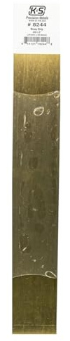 K&S K & S Precision Metals 8244 Brass Strip, 0.032 Thick x 2 Wide x 12 Long, 1 Piece, Made in The USA