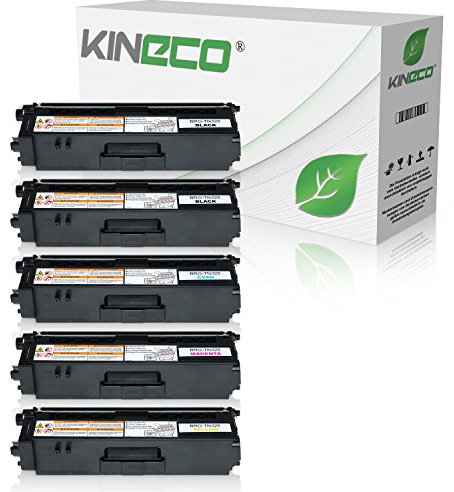 Kineco 5 Toner kompatibel für Brother TN-325 für Brother HL-4140CN, DCP-9055CDN, DCP-9270, HL-4150, HL-4570, MFC-9460CDW, MFC-9970, MFC-9560 - Schwarz je 4.000 Seiten, Color je 3.500 Seiten